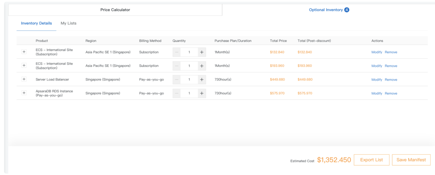 Alibaba-Cloud-Pricing-Calculator