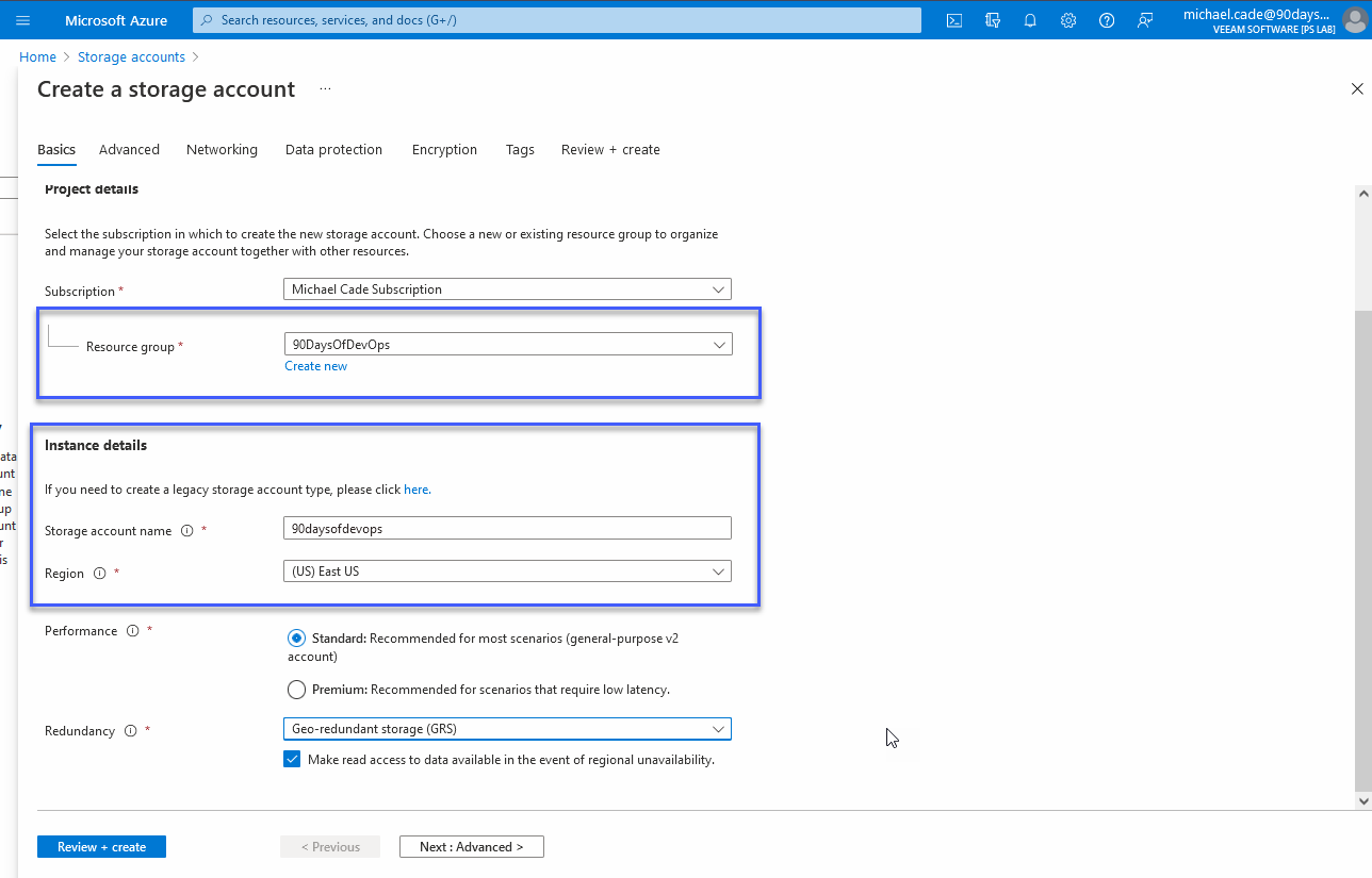 Microsoft Azure Storage Models