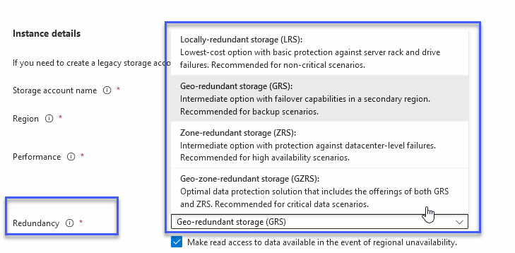 Microsoft Azure Storage Models