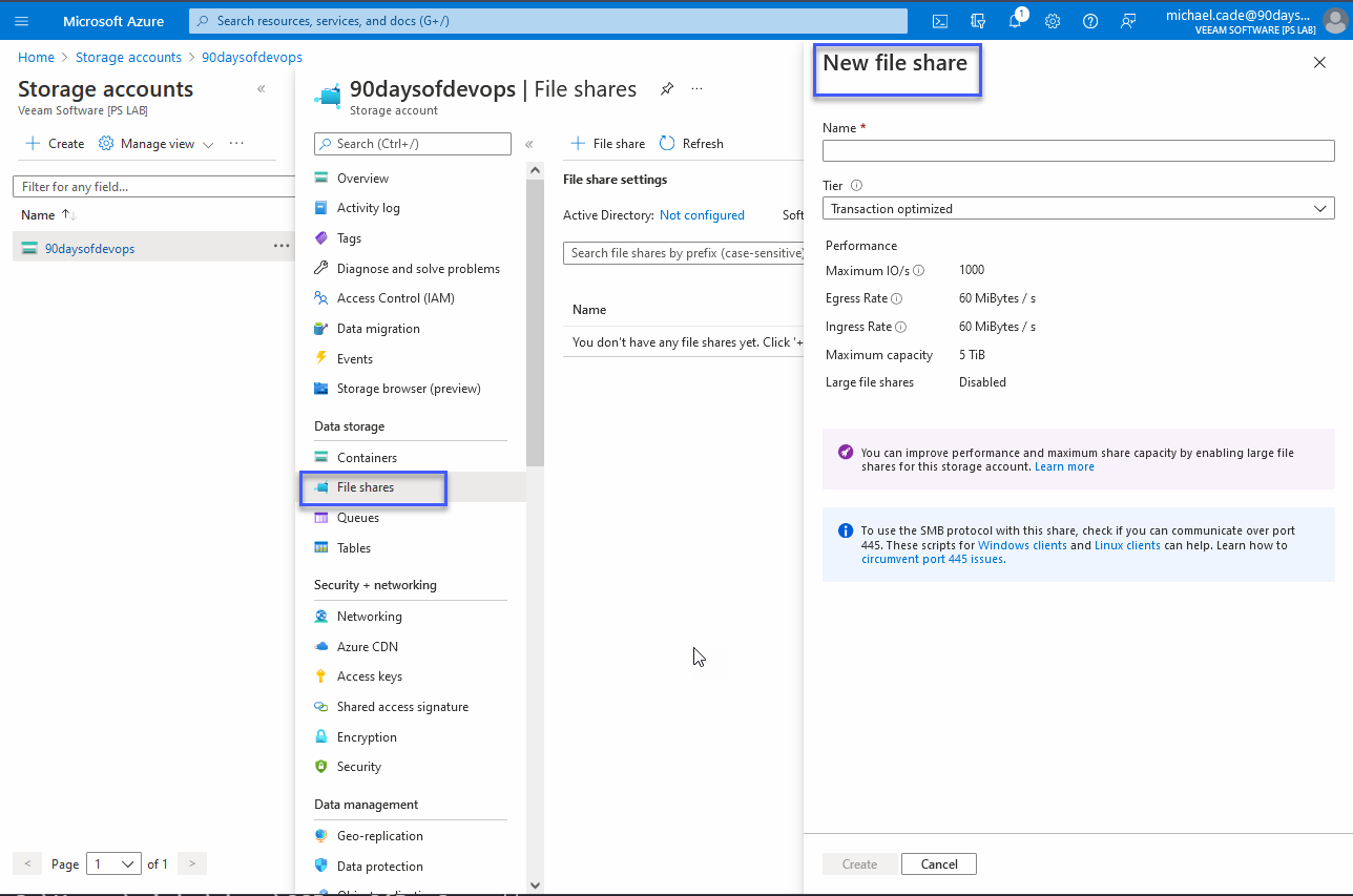 Microsoft Azure Storage Models