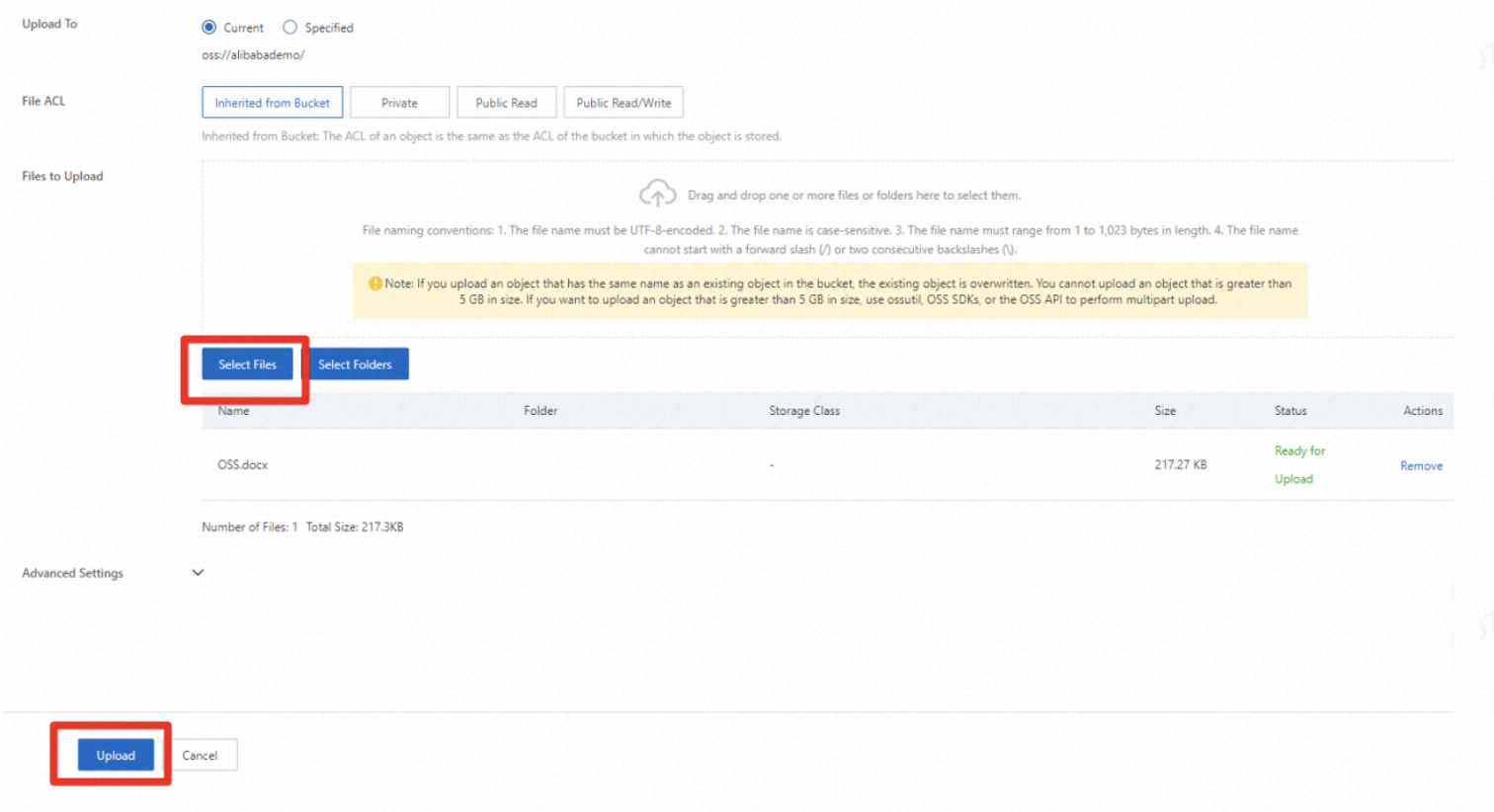 Alibaba Cloud Object Storage Service (OSS)
